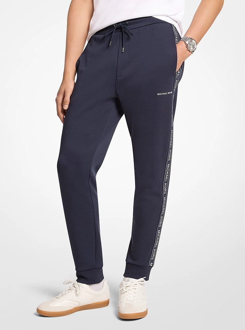 Logo Tape Cotton Blend Joggers
