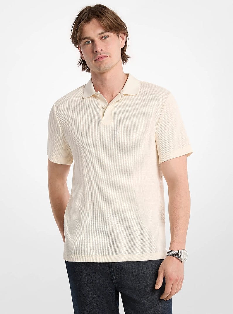 Waffle Knit Polo Shirt