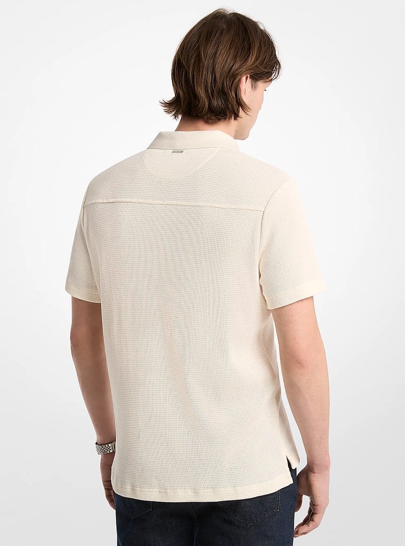 Waffle Knit Polo Shirt