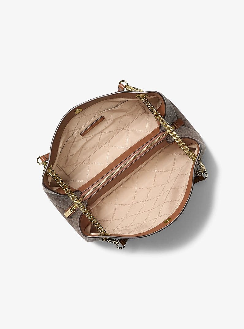 Christina Medium Signature Logo Messenger Bag