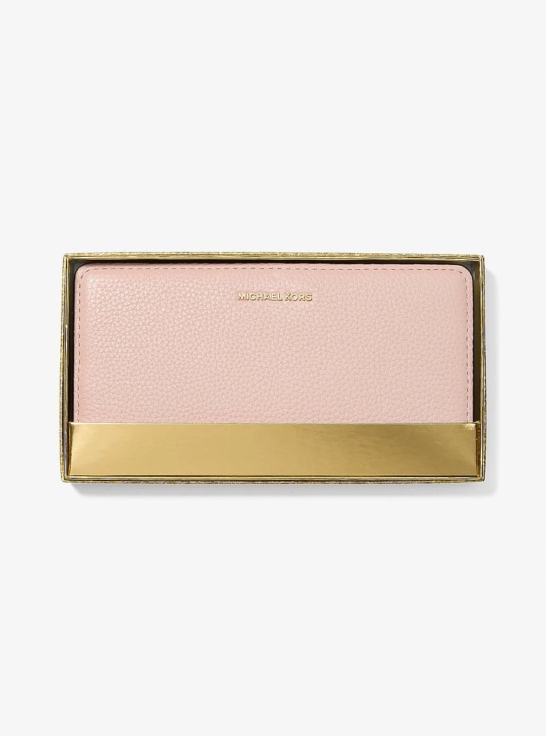Bryant Large Pebbled Leather Snap-Front Wallet