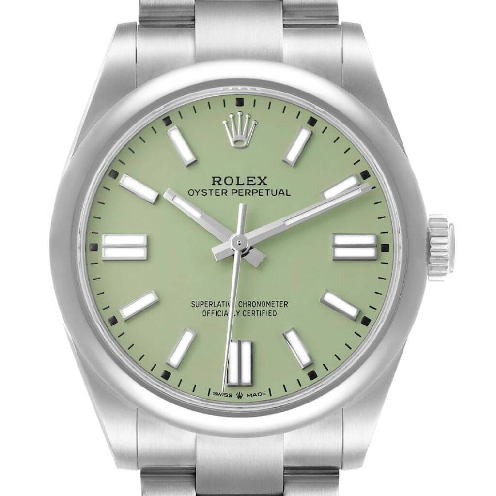 Oyster Perpetual 'Pistachio' Dial (Reference 134300). A 41mm unworn stainless steel automatic wristwatch. 2025