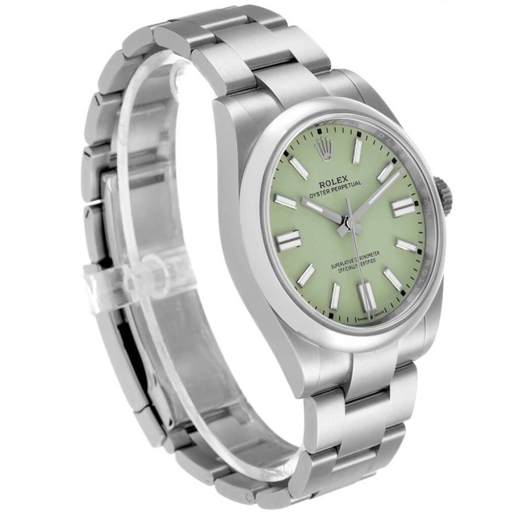 Oyster Perpetual 'Pistachio' Dial (Reference 134300). A 41mm unworn stainless steel automatic wristwatch. 2025