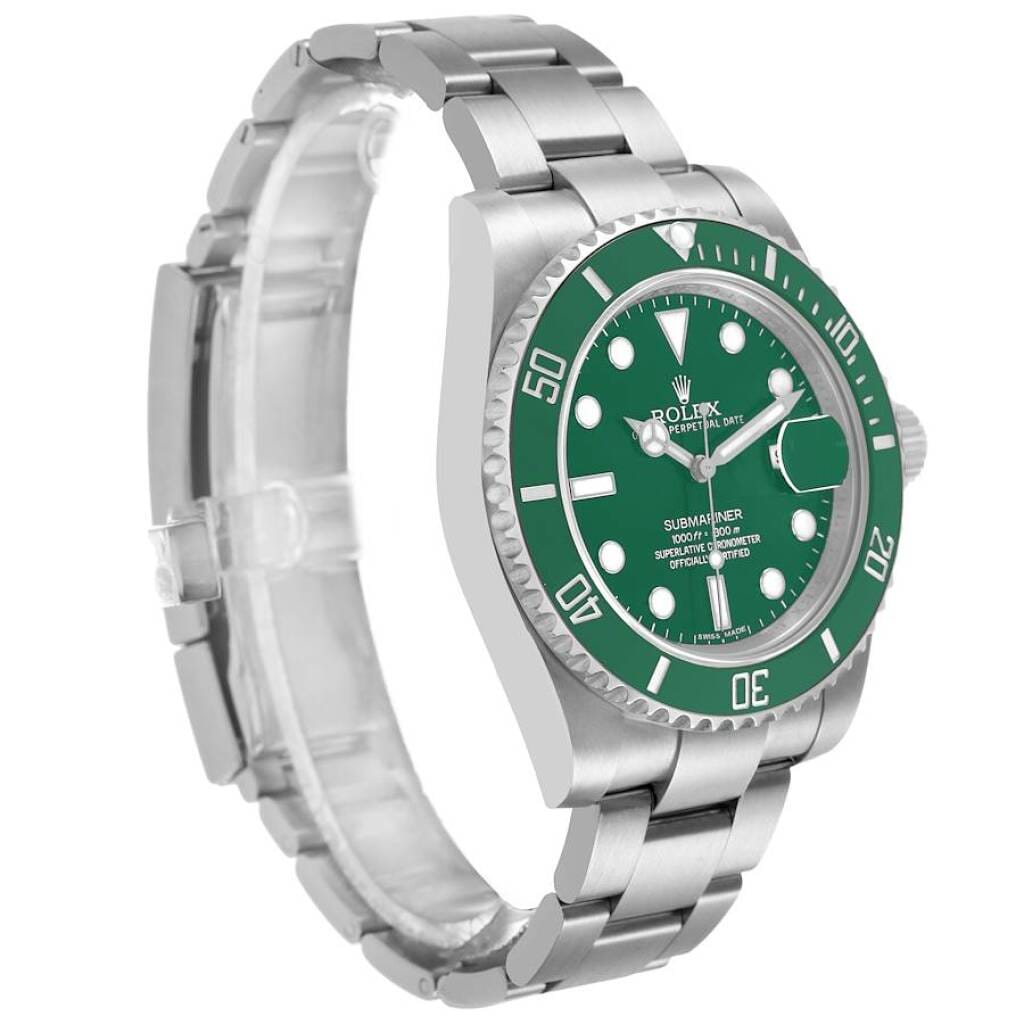 Submariner 'Hulk' (Reference 116610LV). A 40mm stainless steel automatic wristwatch with date. 2011