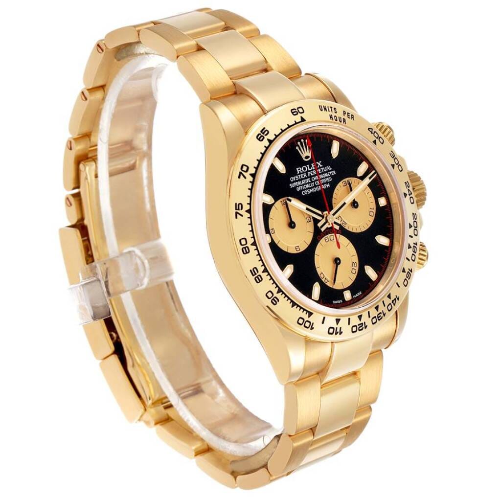 Cosmograph Daytona (Reference 116508). A 40mm yellow gold automatic wristwatch with chronograph.