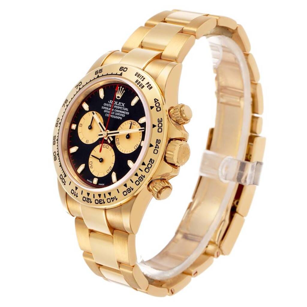 Cosmograph Daytona (Reference 116508). A 40mm yellow gold automatic wristwatch with chronograph.