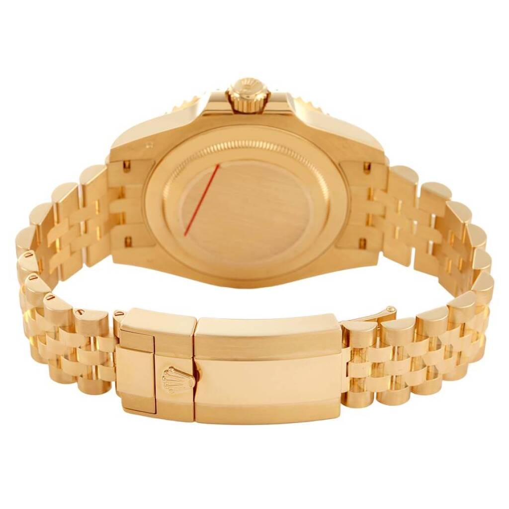 GMT-Master II (Reference 126718GRNR). A 40mm yellow gold automatic wristwatch with date and dual time. 2024