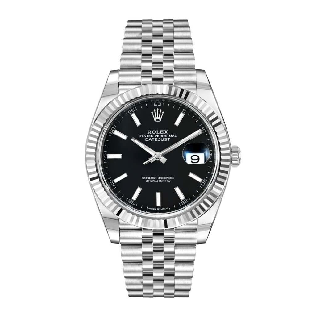 Datejust (Reference 126334). A 41mm stainless steel white gold automatic wristwatch with date. 2022