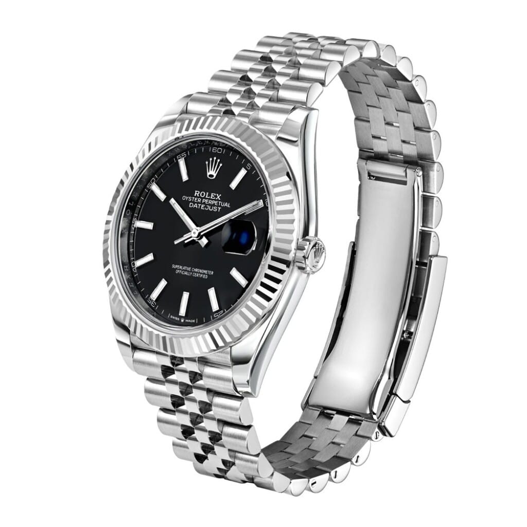 Datejust (Reference 126334). A 41mm stainless steel white gold automatic wristwatch with date. 2022