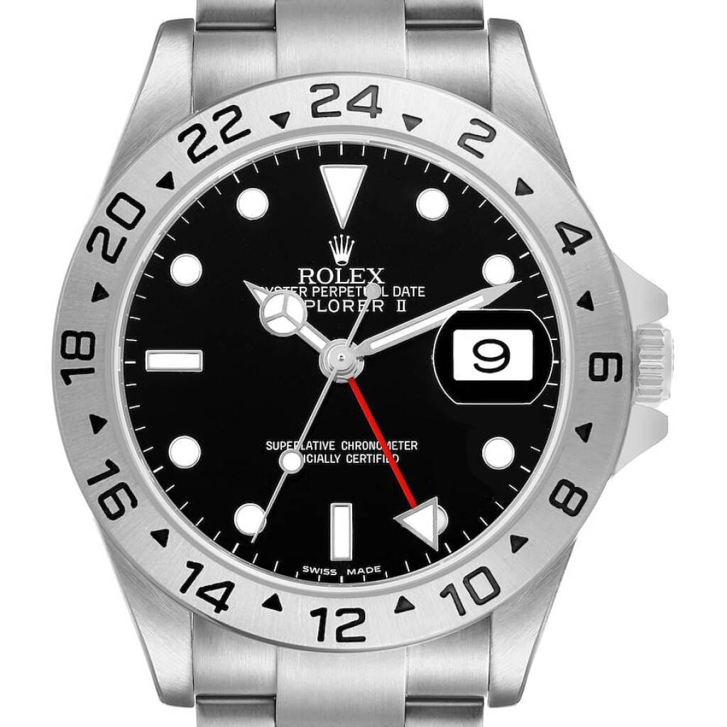 Explorer II (Reference 16570). A 40mm stainless steel automatic wristwatch with date and dual time. 2011
