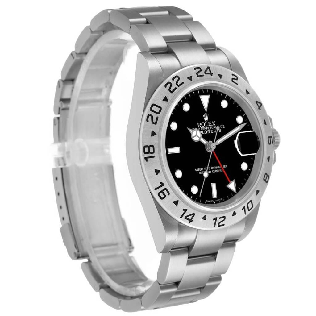 Explorer II (Reference 16570). A 40mm stainless steel automatic wristwatch with date and dual time. 2011