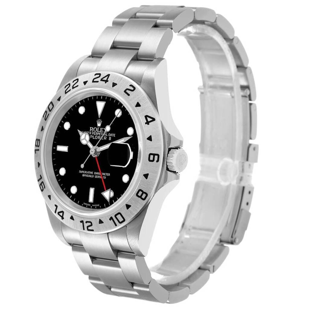 Explorer II (Reference 16570). A 40mm stainless steel automatic wristwatch with date and dual time. 2011