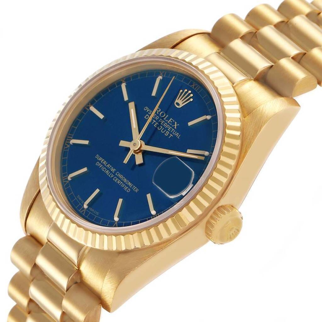 President Datejust (Reference 68278). A 31mm yellow gold automatic wristwatch with date. 1986-1987