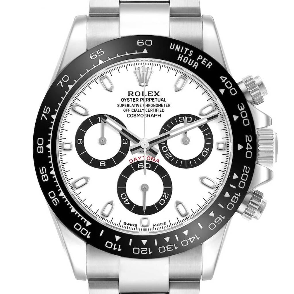 Cosmograph Daytona 'Panda' (Reference 116500LN). A 40mm stainless steel automatic wristwatch with chronograph. 2017