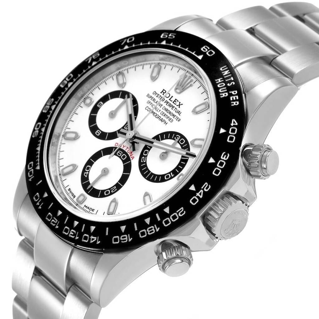 Cosmograph Daytona 'Panda' (Reference 116500LN). A 40mm stainless steel automatic wristwatch with chronograph. 2017