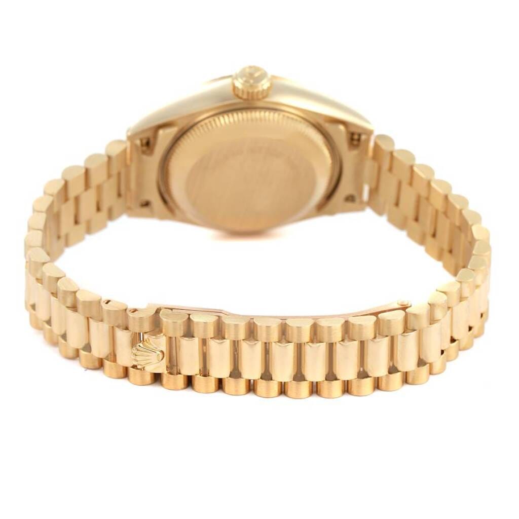 President Datejust 'Linen' Dial (Reference 69178). A 26mm yellow gold automatic wristwatch with date. 1987-1988