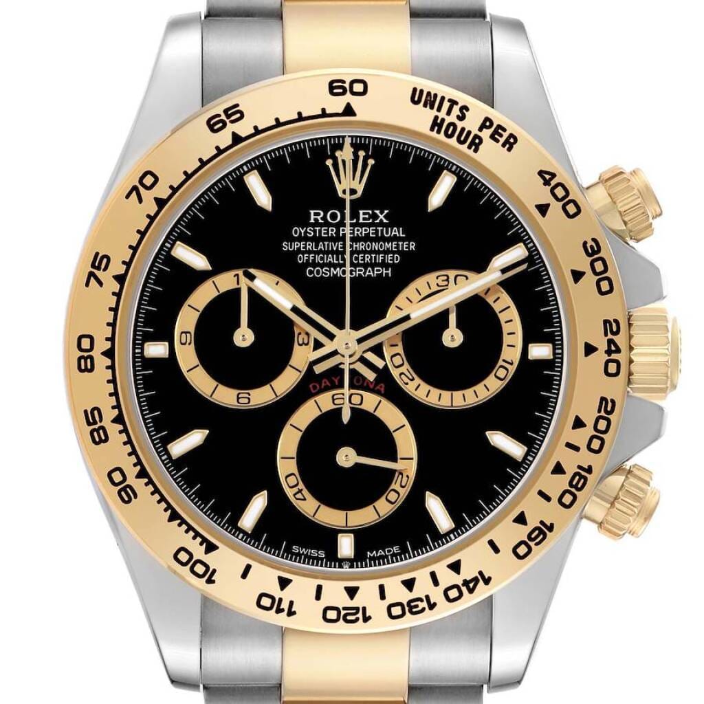 Cosmograph Daytona (Reference 126503). A 40mm yellow gold stainless steel automatic wristwatch with chronograph. 2024
