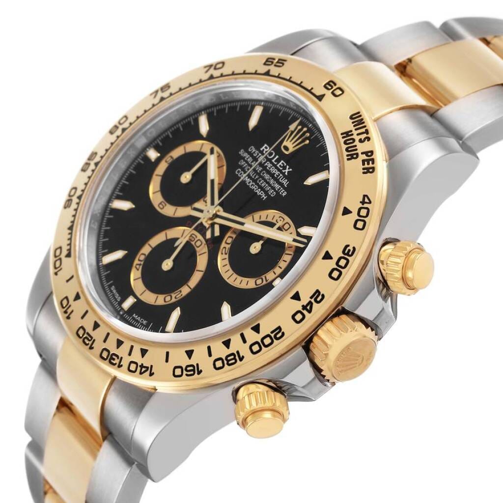 Cosmograph Daytona (Reference 126503). A 40mm yellow gold stainless steel automatic wristwatch with chronograph. 2024