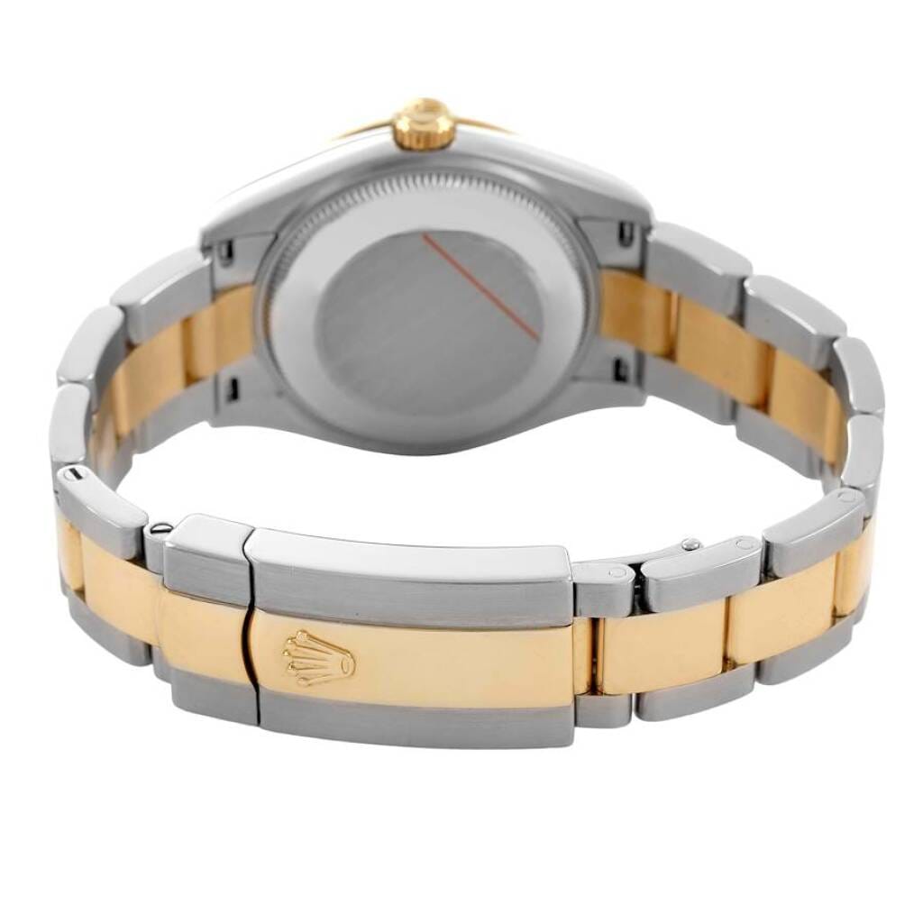 Datejust (Reference 278273). A 31mm yellow gold stainless steel diamond-set automatic wristwatch with date.