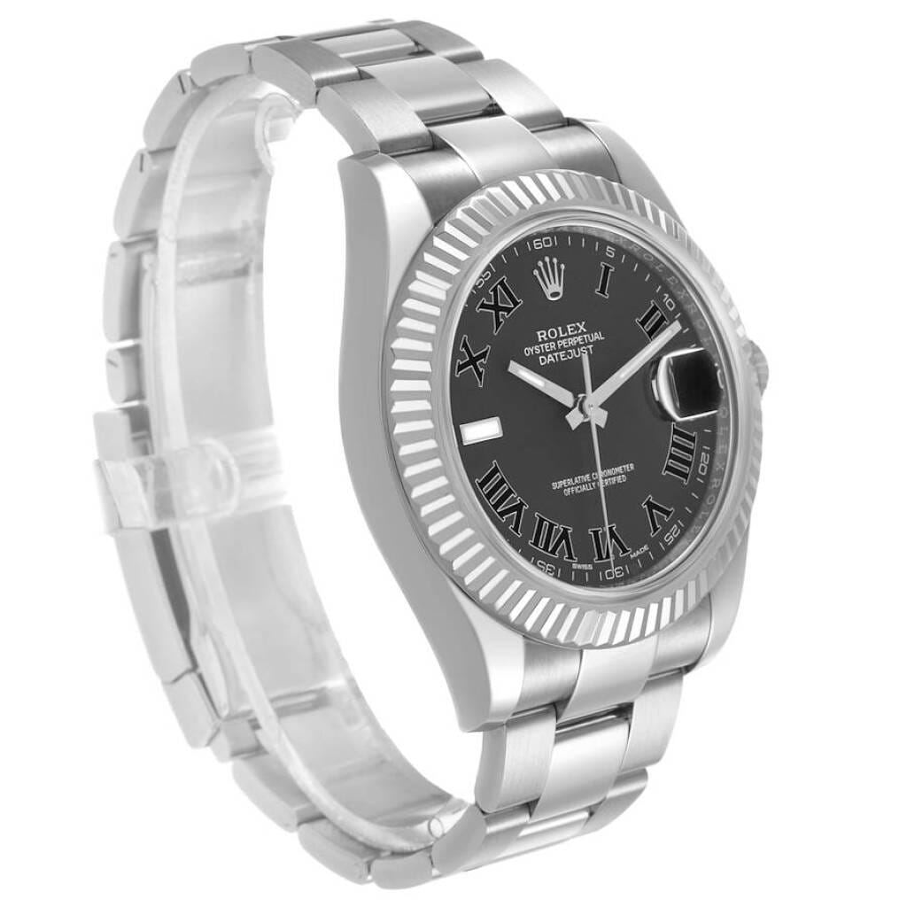 Datejust (Reference 116334). A 41mm white gold stainless steel automatic wristwatch with date. 2016