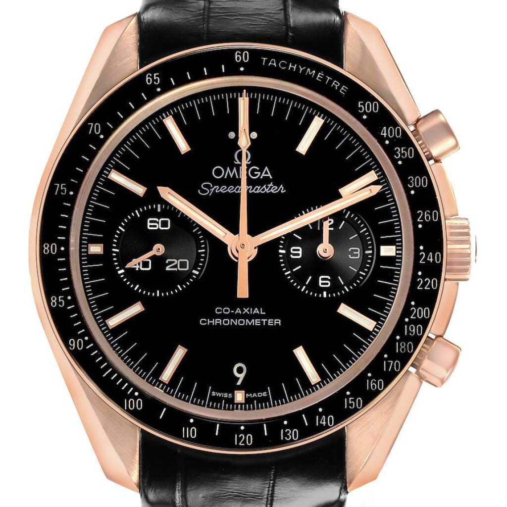 Speedmaster Two Counters (Reference 311.63.44.51.01.001). A 44.25mm rose gold automatic wristwatch with date and chronograph.