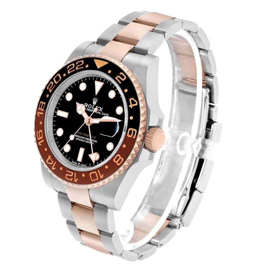 GMT-Master II 'Root Beer' (Reference 126711CHNR). A 40mm rose gold stainless steel automatic wristwatch with date and dual time. 2024