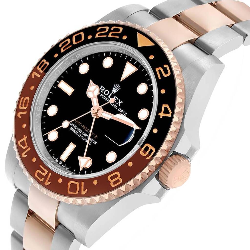 GMT-Master II 'Root Beer' (Reference 126711CHNR). A 40mm rose gold stainless steel automatic wristwatch with date and dual time. 2024