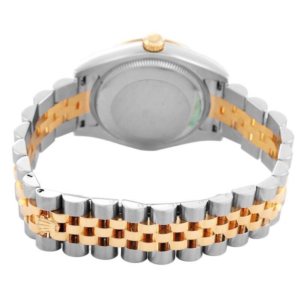 Datejust (Reference 178343). A 31mm yellow gold stainless steel diamond-set automatic wristwatch with date. 2012