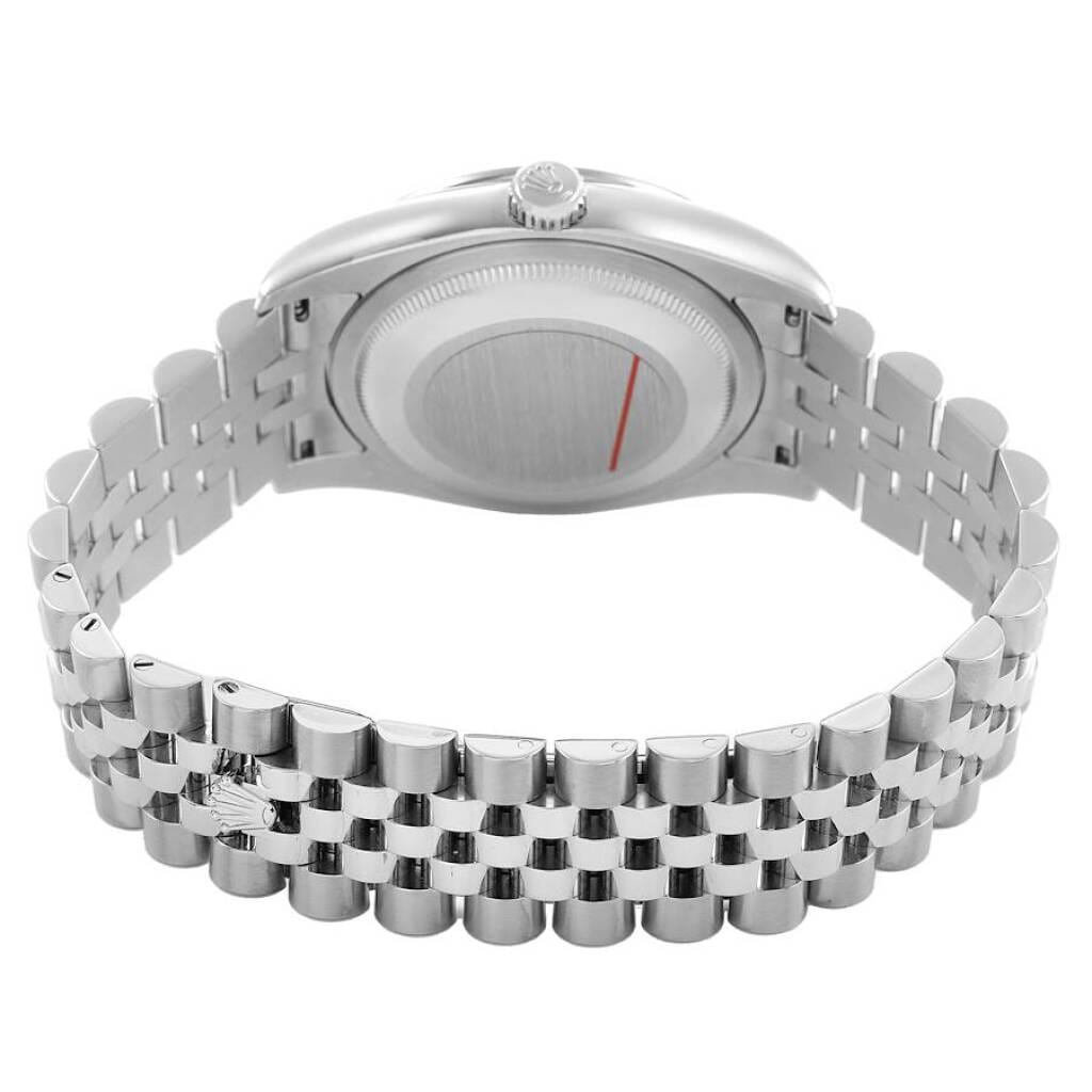 Datejust 'Wave' Dial (Reference 116244). A 36mm white gold stainless steel diamond-set automatic wristwatch with date. 2012