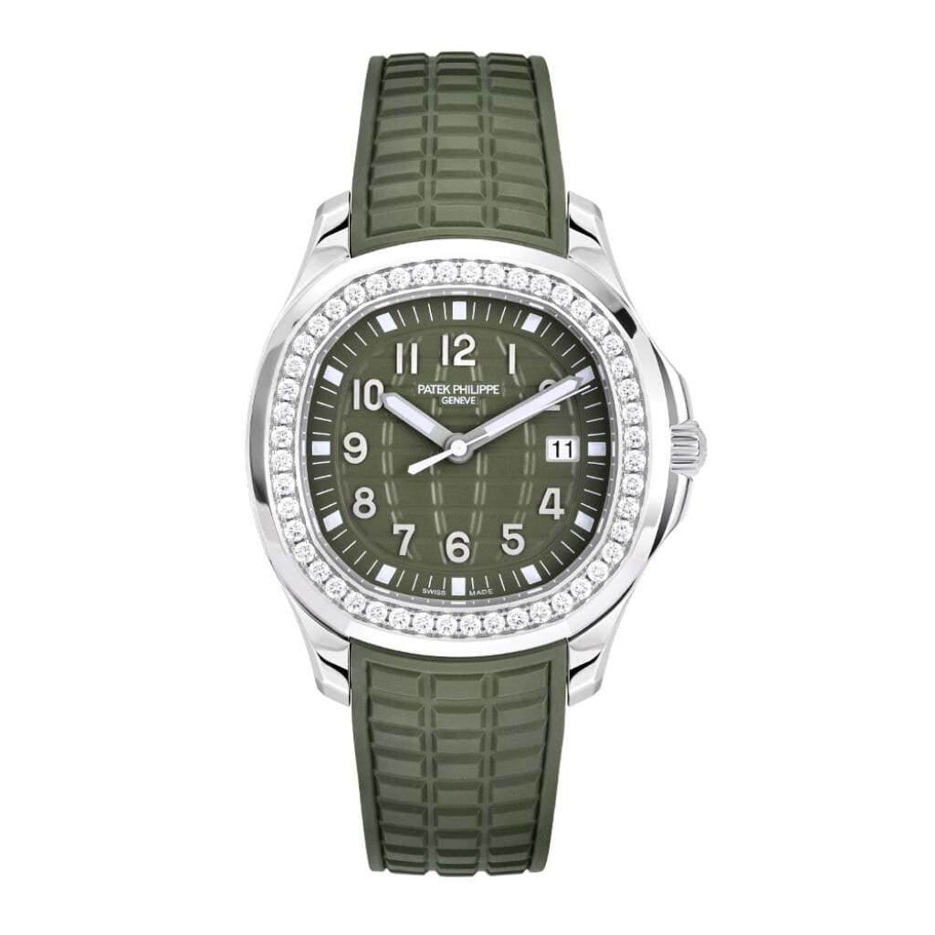 Aquanaut (Reference 5267/200A-011). A 38mm stainless steel diamond-set quartz wristwatch with date. 2024