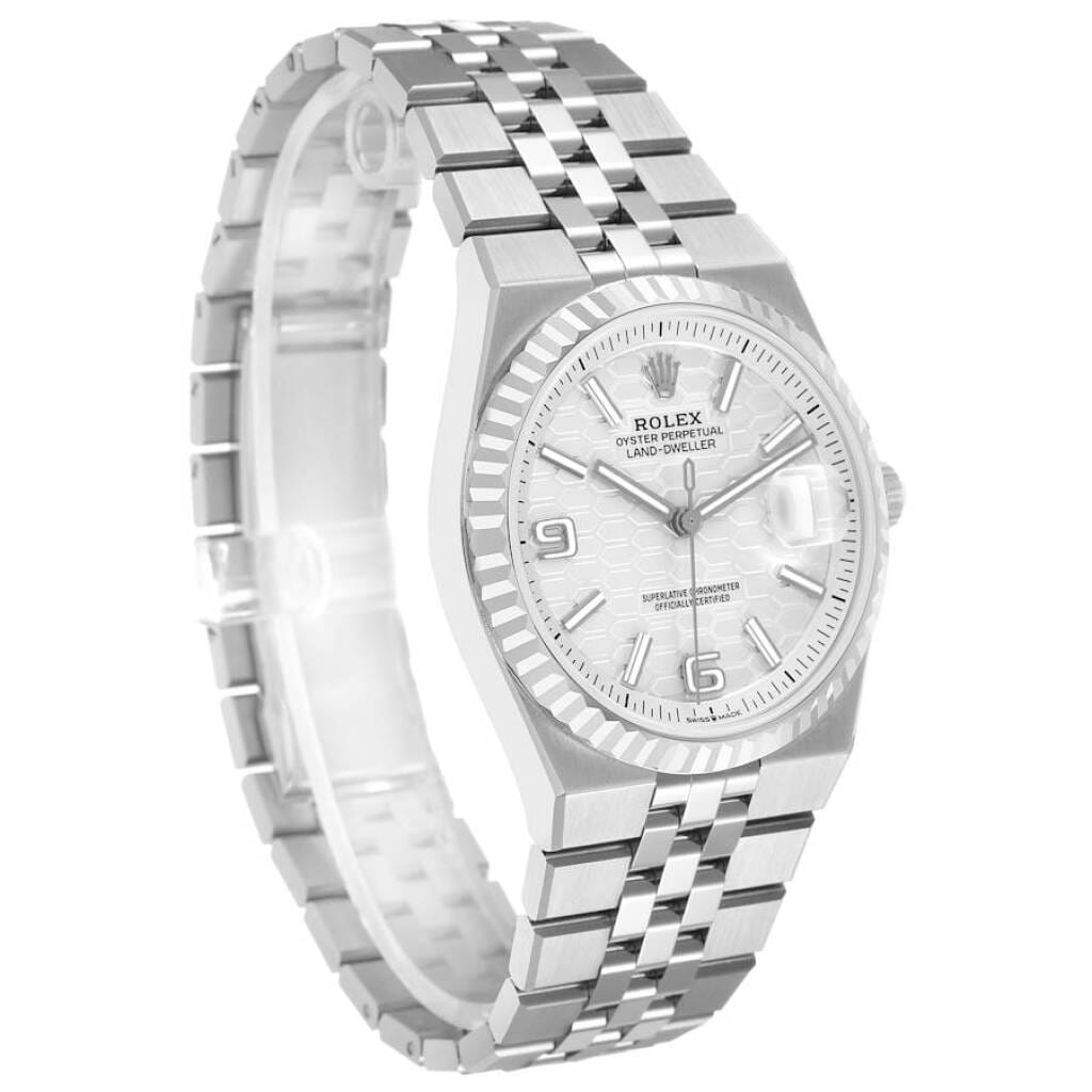 Land-Dweller (Reference 127234). A 36mm unworn white gold stainless steel automatic wristwatch with date. 2026