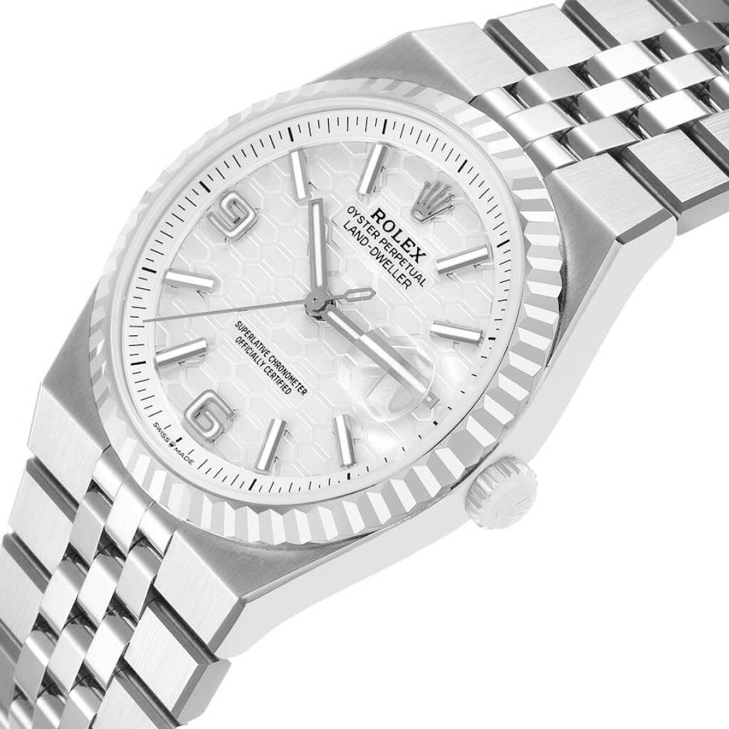 Land-Dweller (Reference 127234). A 36mm unworn white gold stainless steel automatic wristwatch with date. 2026
