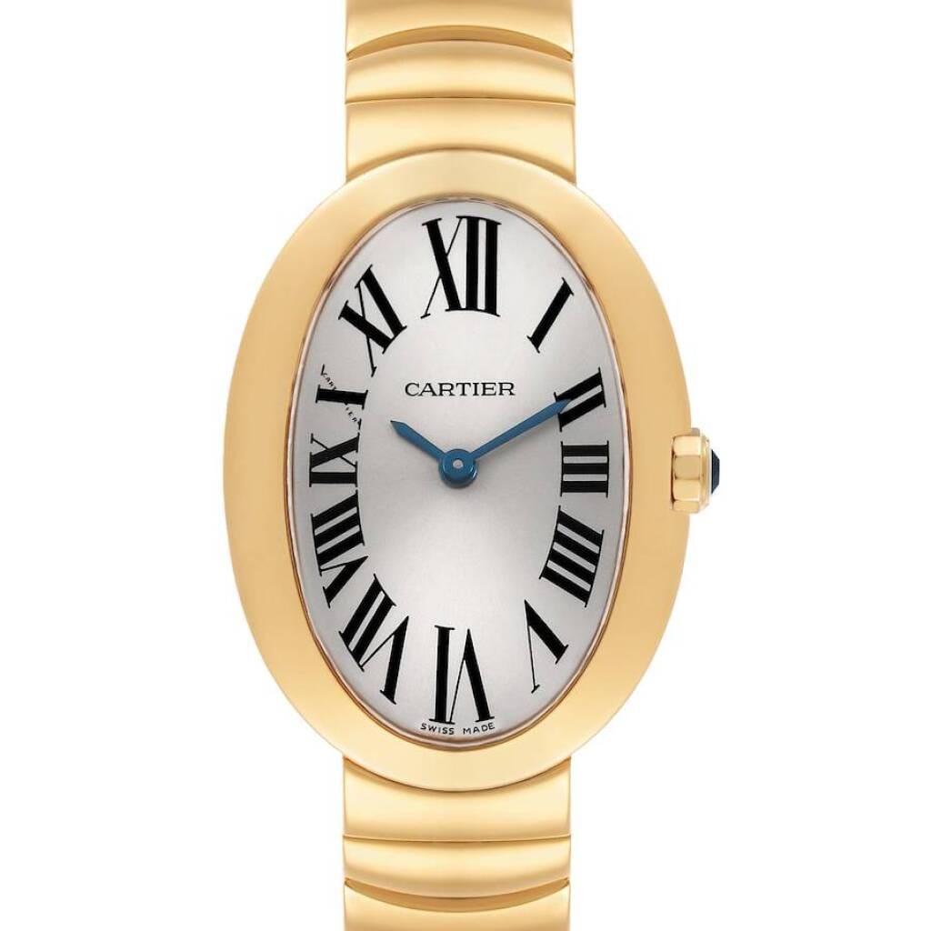 Baignoire Small (Reference W8000008). A 30mm yellow gold quartz wristwatch.