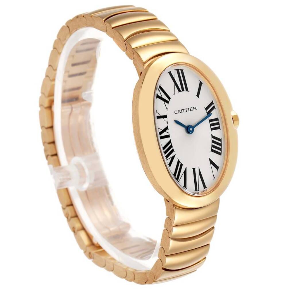 Baignoire Small (Reference W8000008). A 30mm yellow gold quartz wristwatch.