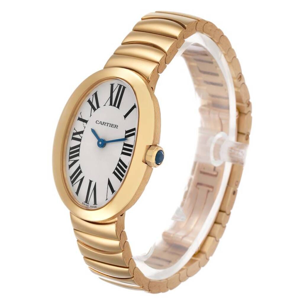 Baignoire Small (Reference W8000008). A 30mm yellow gold quartz wristwatch.