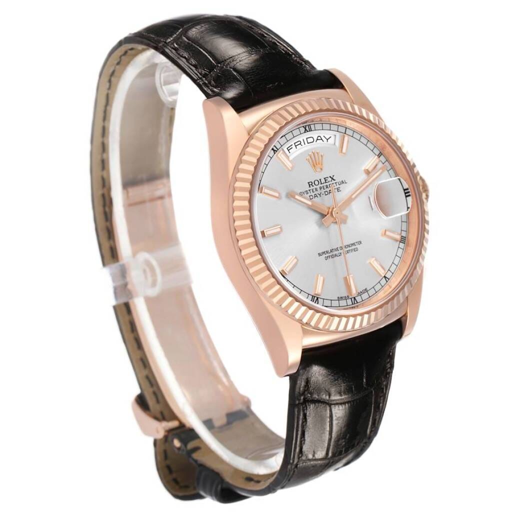 President Day-Date (Reference 118135). A 36mm rose gold automatic wristwatch with date and day. 2015