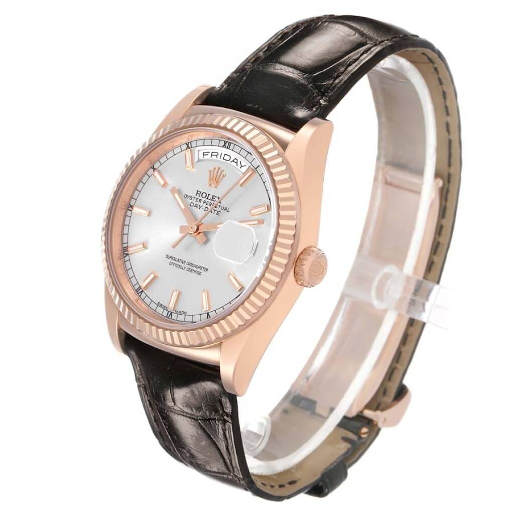 President Day-Date (Reference 118135). A 36mm rose gold automatic wristwatch with date and day. 2015