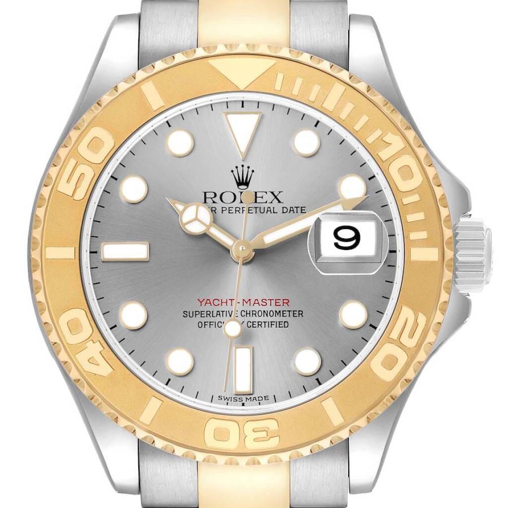 Yacht-Master (Reference 16623). A 40mm yellow gold stainless steel automatic wristwatch with date. 2005-2006