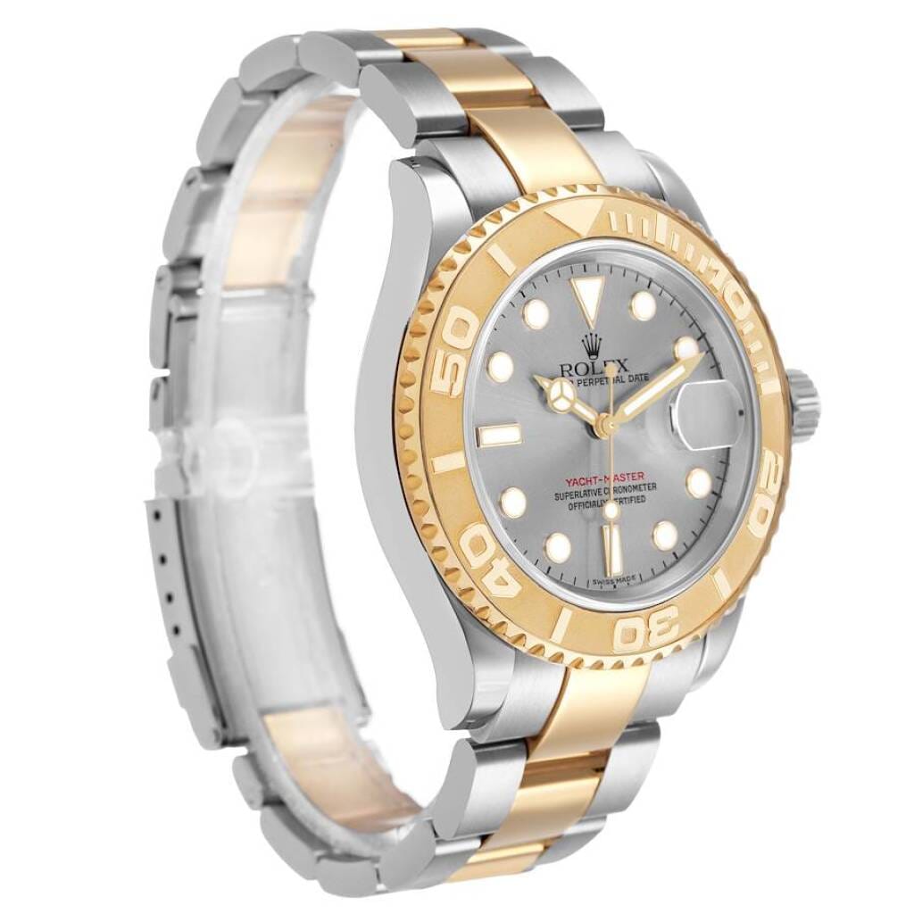 Yacht-Master (Reference 16623). A 40mm yellow gold stainless steel automatic wristwatch with date. 2005-2006