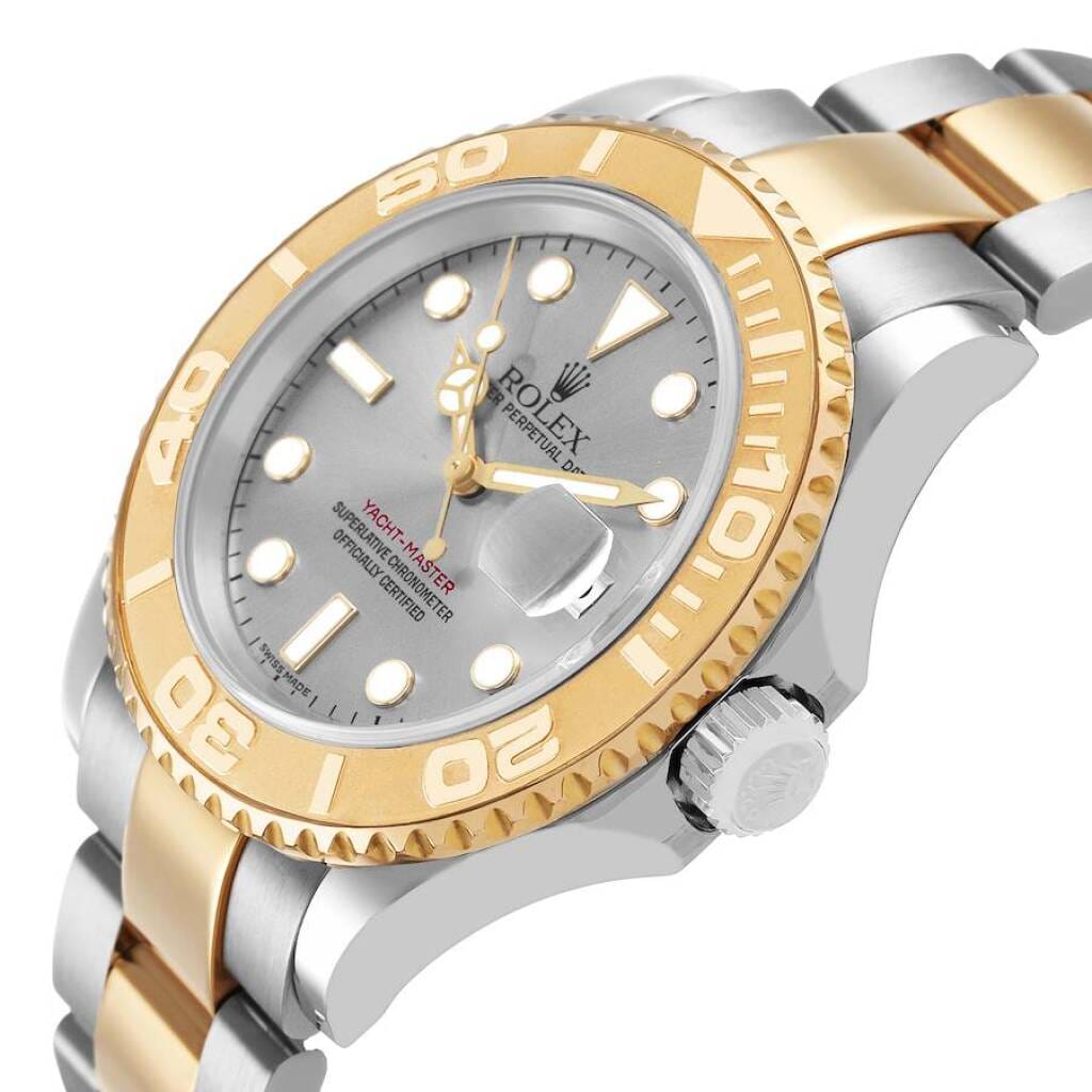 Yacht-Master (Reference 16623). A 40mm yellow gold stainless steel automatic wristwatch with date. 2005-2006