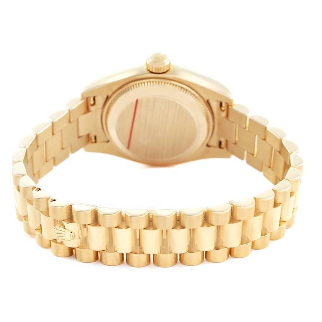 President Datejust (Reference 179178). A 26mm yellow gold diamond-set automatic wristwatch with date. 2005
