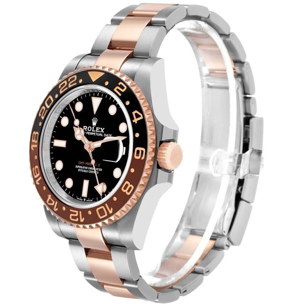 GMT-Master II 'Root Beer' (Reference 126711CHNR). A 40mm rose gold stainless steel automatic wristwatch with date and dual time. 2023
