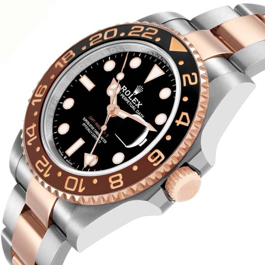 GMT-Master II 'Root Beer' (Reference 126711CHNR). A 40mm rose gold stainless steel automatic wristwatch with date and dual time. 2023