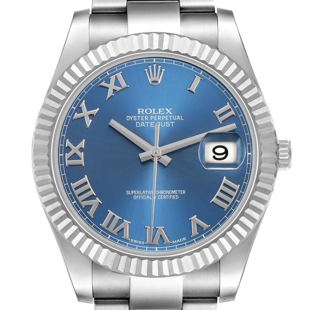 Datejust (Reference 116334). A 41mm white gold stainless steel automatic wristwatch with date. 2016