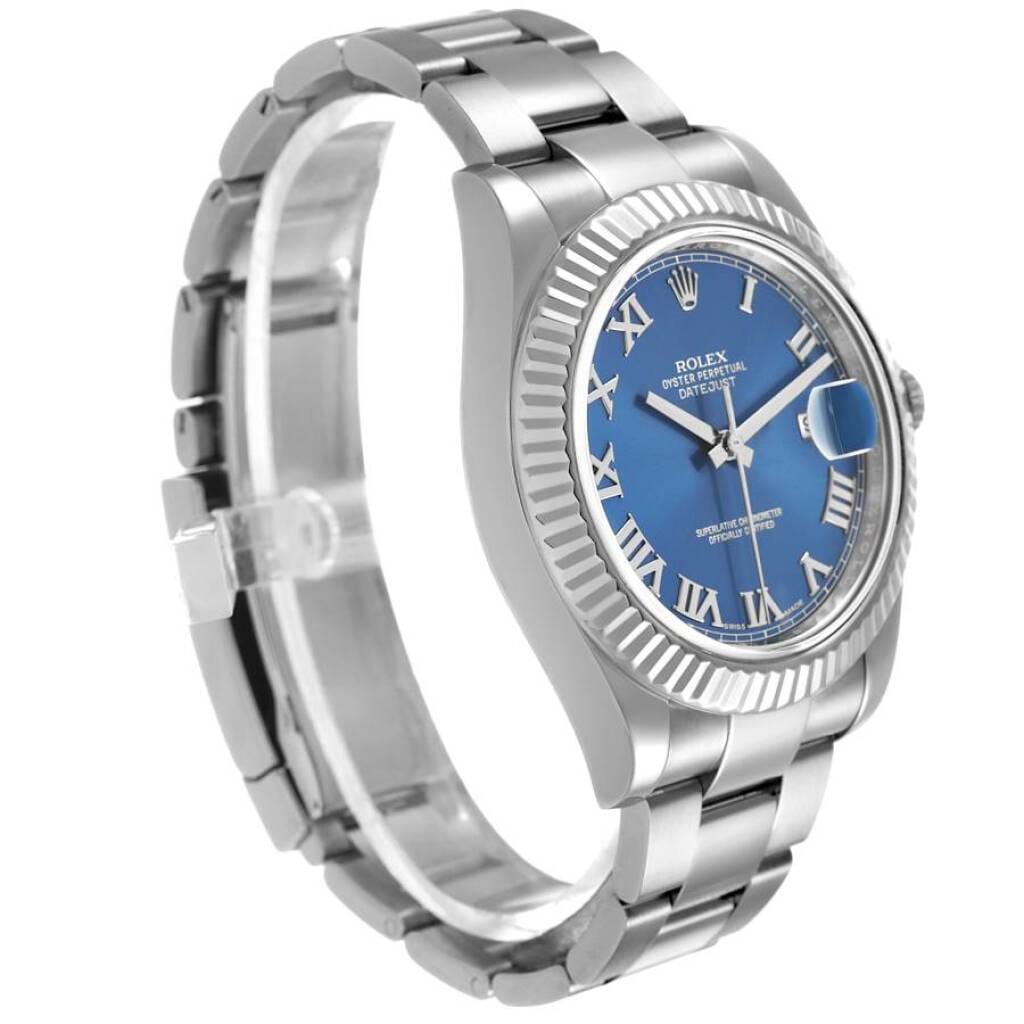 Datejust (Reference 116334). A 41mm white gold stainless steel automatic wristwatch with date. 2016