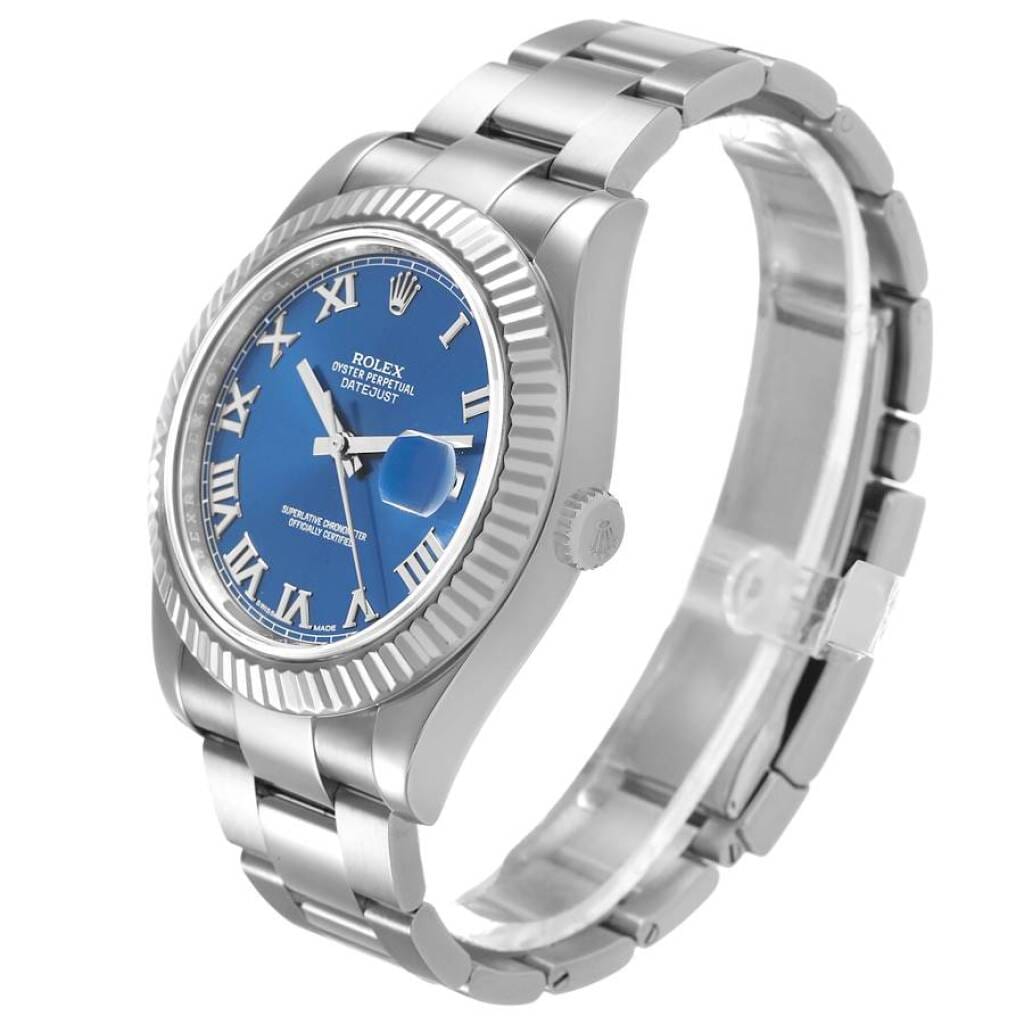 Datejust (Reference 116334). A 41mm white gold stainless steel automatic wristwatch with date. 2016