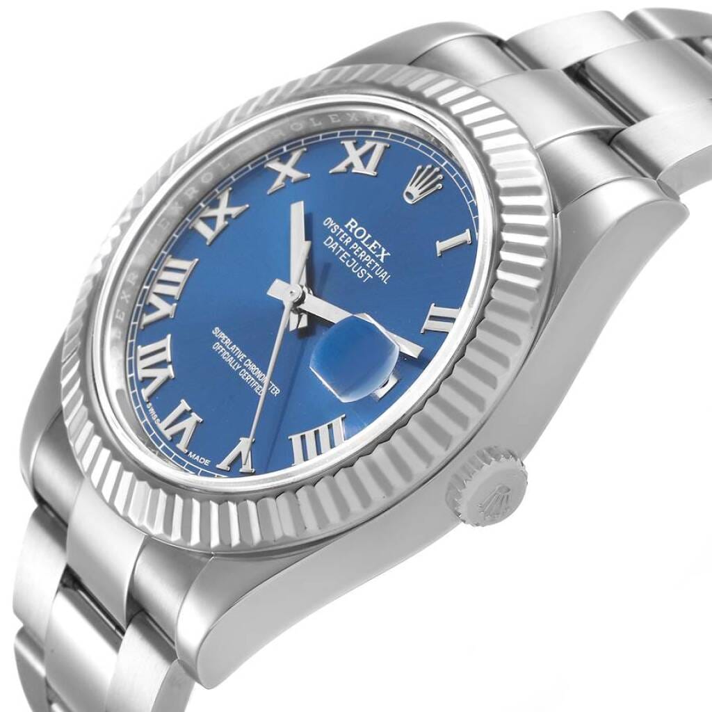 Datejust (Reference 116334). A 41mm white gold stainless steel automatic wristwatch with date. 2016