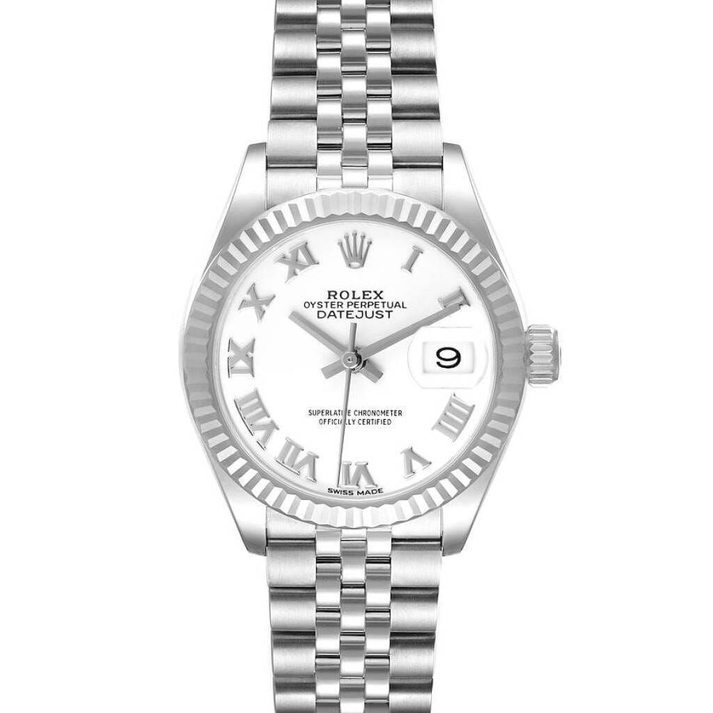Datejust (Reference 279174). A 28mm white gold stainless steel automatic wristwatch with date. 2018