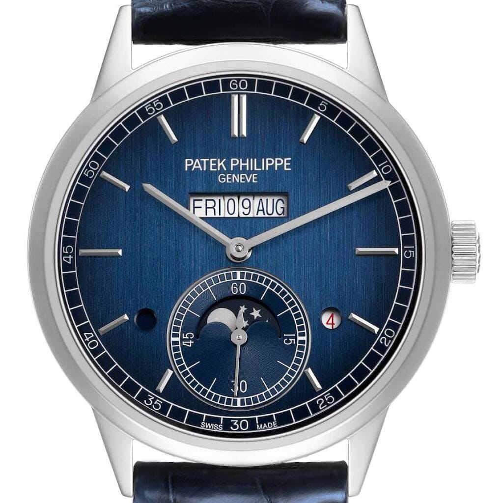 Grand Complications (Reference 5236P-001). A 41.3mm platinum automatic wristwatch with moon phase, day/night indicator, leap year, and perpetual calendar. 2023