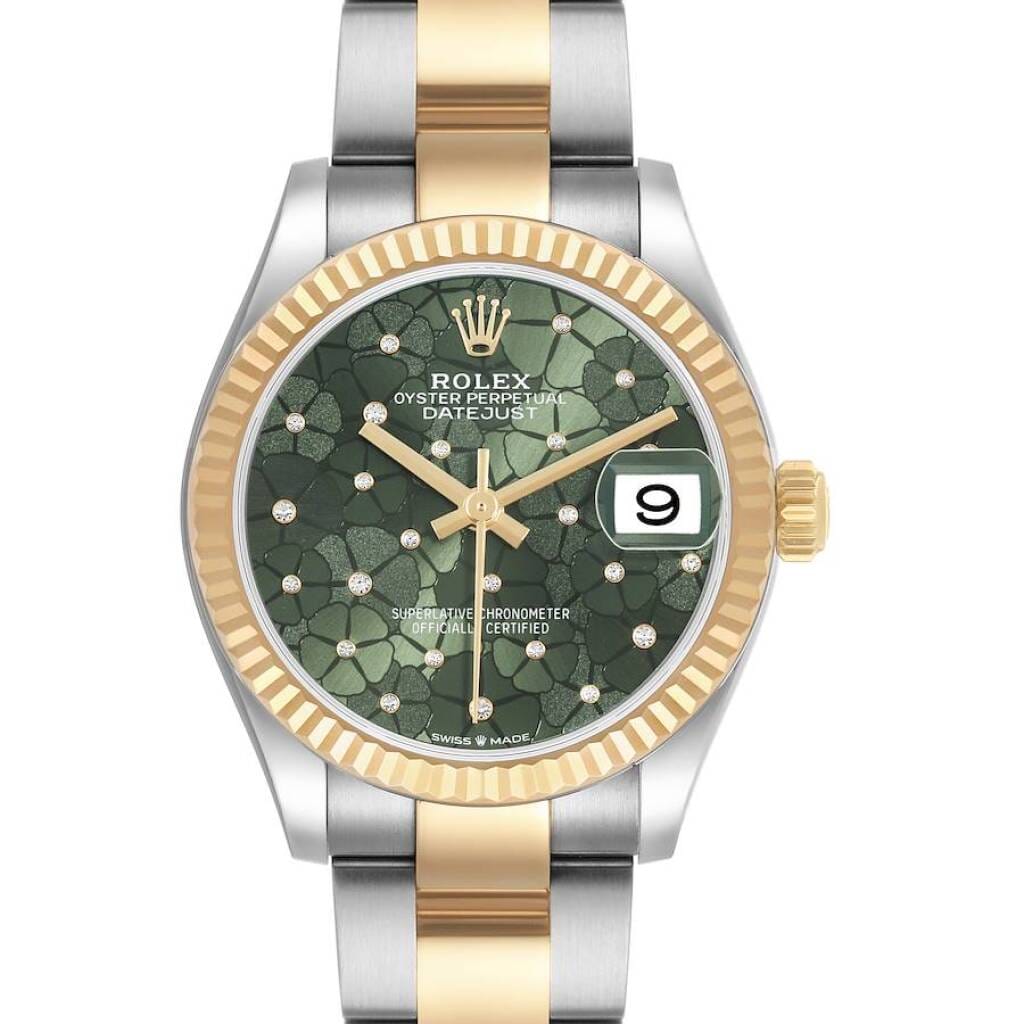 Datejust (Reference 278273). A 31mm yellow gold stainless steel diamond-set automatic wristwatch with date. 2019